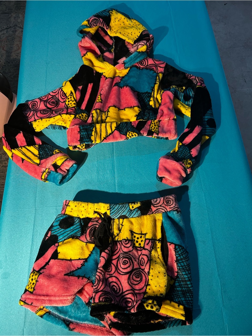Nightmare Before Christmas Fleece hoodie and shorts